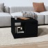 Mesa de centro madera de ingeniería negro 50x50x36