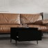 Mesa auxiliar de madera contrachapada negro 50x46x35