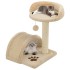 Rascador para gatos con poste de sisal 40 cm beige y