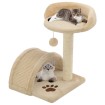 Rascador para gatos con poste de sisal 40 cm beige y marrón