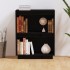 Mesa consola de madera maciza de pino negro 60x34x75