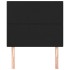 Cabeceros 2 unidades de cuero sintético negro 90x5x78/88