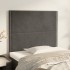 Cabeceros 2 unidades de terciopelo gris oscuro 90x5x78/88