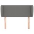 Cabecero de tela gris oscuro 83x23x78/88