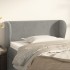 Cabecero de terciopelo gris claro 103x23x78/88