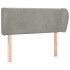 Cabecero de terciopelo gris claro 103x23x78/88