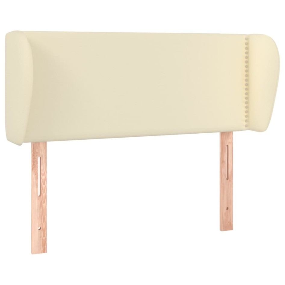 Cabecero de cuero sintético color crema 103x23x78/88