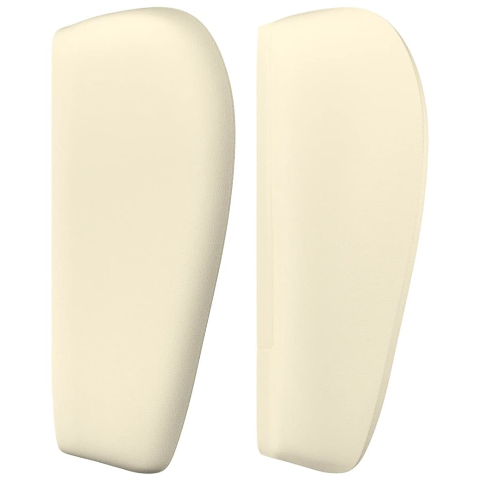 Cabecero de cuero sintético color crema 103x23x78/88