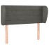 Cabecero de terciopelo gris oscuro 93x23x78/88