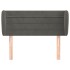 Cabecero de terciopelo gris oscuro 93x23x78/88