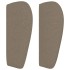 Cabecero de tela gris taupe 93x23x78/88