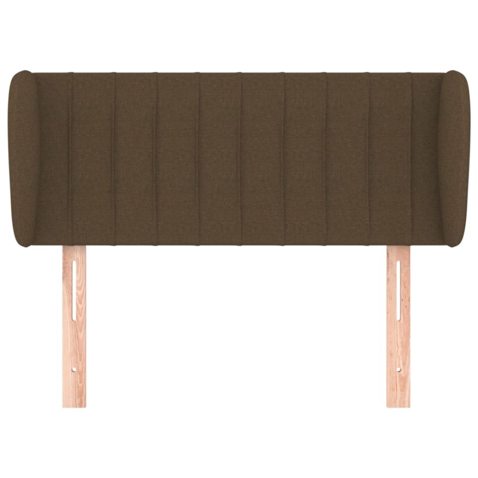 Cabecero de tela gris oscuro 103x23x78/88