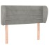 Cabecero de terciopelo gris claro 83x23x78/88