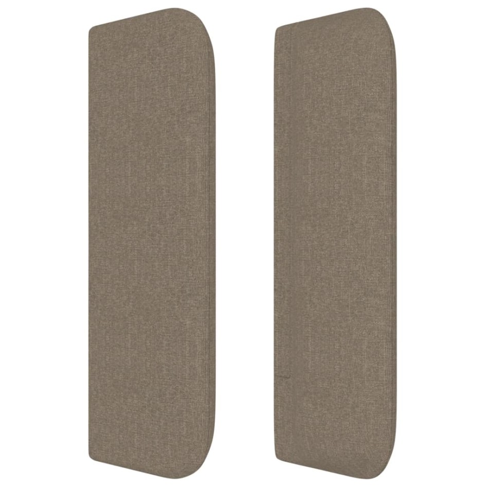 Cabecero de tela gris taupe 83x16x78/88