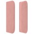 Cabecero de terciopelo rosa 83x16x78/88
