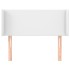 Cabecero de cuero sintético blanco 83x16x78/88
