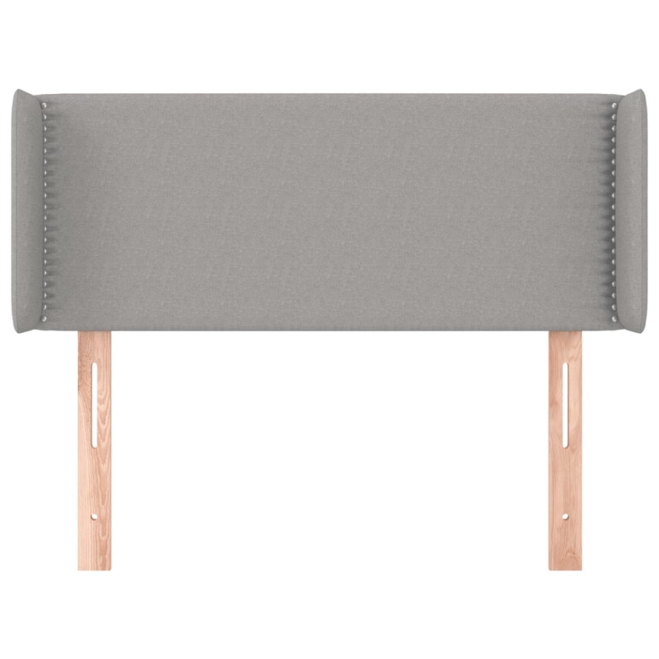 Cabecero de tela gris claro 93x16x78/88