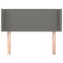 Cabecero de tela gris oscuro 103x16x78/88
