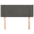 Cabecero de terciopelo gris oscuro 93x16x78/88