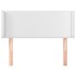 Cabecero de cuero sintético blanco 83x16x78/88
