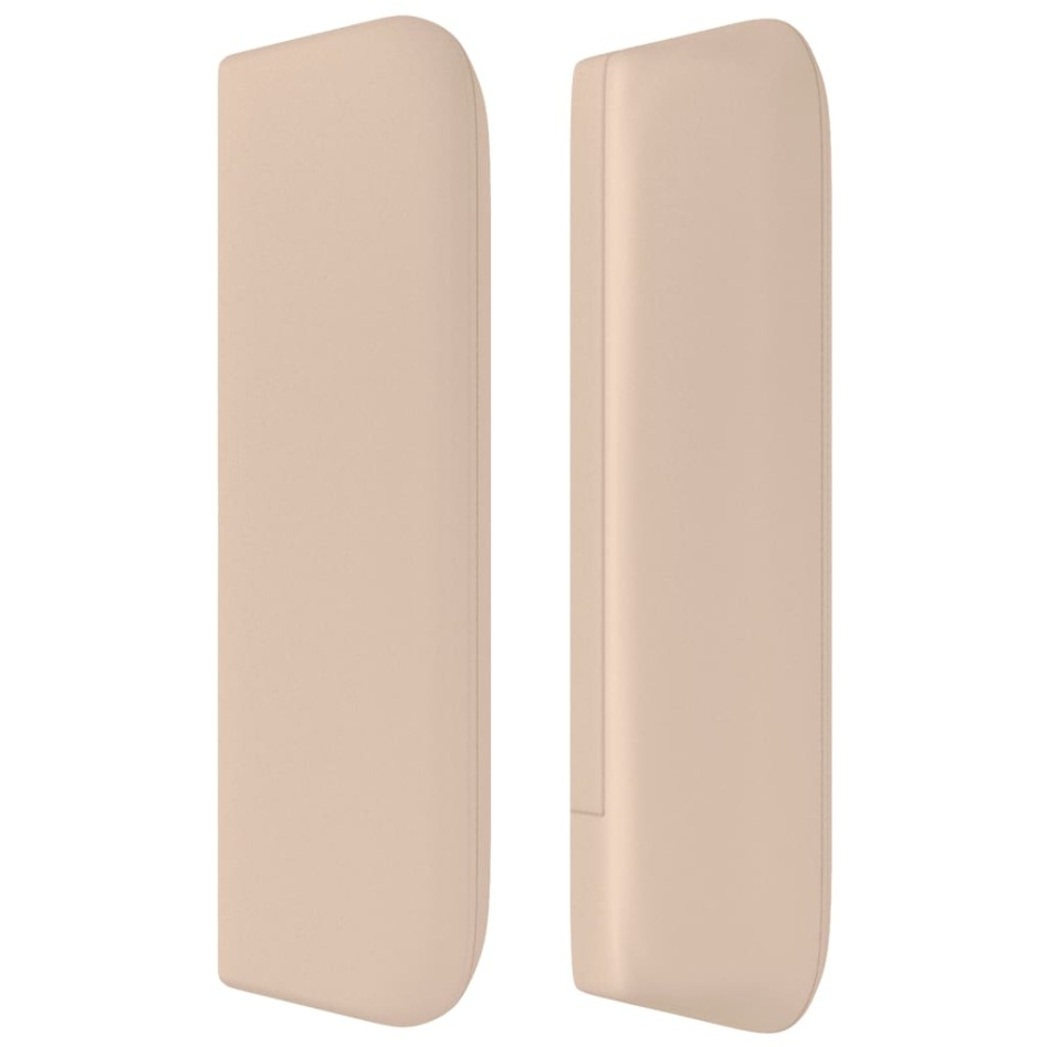 Cabecero de cuero sintético color capuchino 103x16x78/88