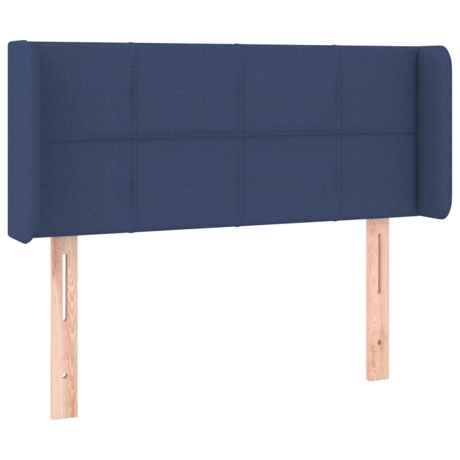 Cabecero de tela azul 83x16x78/88