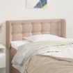 Cabecero de cuero sintético color capuchino 93x16x78/88 cm
