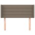 Cabecero de tela gris taupe 103x16x78/88