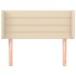 Cabecero de tela color crema 83x16x78/88