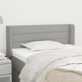 Cabecero de tela gris claro 103x16x78/88