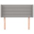 Cabecero de tela gris claro 103x16x78/88