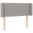 Cabecero de tela gris claro 103x16x78/88
