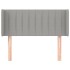 Cabecero de tela gris claro 103x16x78/88