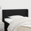 Cabecero de tela negro 83x16x78/88 cm