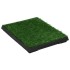 Inodoro mascotas con bandeja césped artificial verde 63x50x7
