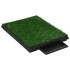 Inodoro mascotas con bandeja césped artificial verde 63x50x7