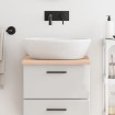 Encimera de baño madera maciza sin tratar 40x50x2 cm