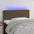 Cabecero con LED de tela marrón oscuro 80x5x78/88