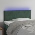 Cabecero con LED de terciopelo verde oscuro 100x5x78/88