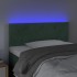 Cabecero con LED de terciopelo verde oscuro 100x5x78/88