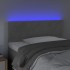 Cabecero con LED de terciopelo gris claro 90x5x78/88