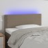 Cabecero con LED de tela gris taupe 80x5x78/88