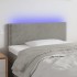 Cabecero con LED de terciopelo gris claro 90x5x78/88