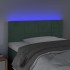 Cabecero con LED de terciopelo verde oscuro 90x5x78/88