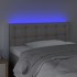Cabecero con LED cuero sintético gris 100x5x78/88