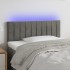 Cabecero con LED de terciopelo gris claro 90x5x78/88