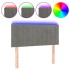 Cabecero con LED de terciopelo gris claro 90x5x78/88