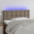 Cabecero con LED de tela gris taupe 80x5x78/88