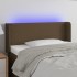 Cabecero con LED de tela marrón oscuro 93x16x78/88