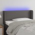 Cabecero con LED cuero sintético gris 93x16x78/88